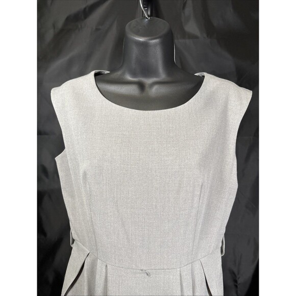 Calvin Klein  Light Gray V Neck Sleeveless Career Dress Sz 6 Petites NWT - Picture 6 of 14